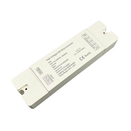 RGB-controller voor 230V RGB CLIP-ON LED-strip - Incl. eindkap, RF, 230V, 50m