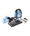 Lumière de secours avec batterie et panneau solaire - Incl. 3 ampoules LED, projecteur, grand panneau solaire, powerbank