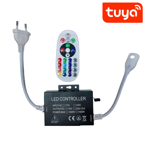 230V RGB WIFI Smart Home CLIP-ON controller - Inkl. endeprop, til 230V, memory funktion, 100 m