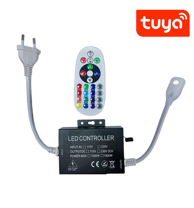230V RGB WIFI Smart Home CLIP-ON controller - Inkl. endestykke, til 230V, minnefunksjon, 100 m