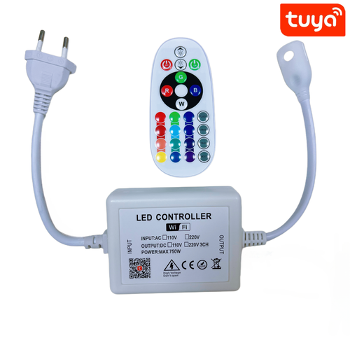 230V RGB WIFI Smart Home CLIP-ON controller - Inkl. endeprop, til 230V, memory funktion, 50 m