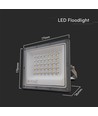 30W LED-breedstraler - 3 lichtkleuren, werklamp, buiten