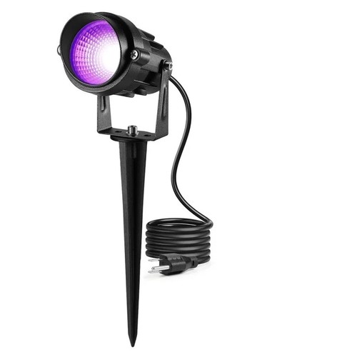 10W LED projektør - IP65, Sort, arbejdslampe, UV 395nm, ultraviolet