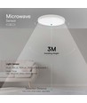 Plafonnier LED 18W à capteur - IP44, puce Samsung LED, capteur micro-ondes, source incluse