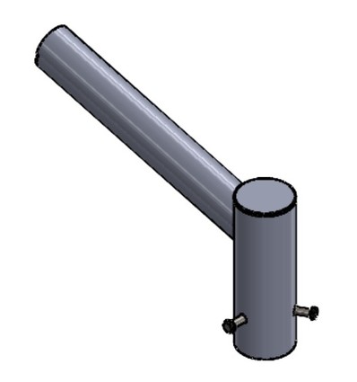 Support pour lampe de rue - Ø48mm / Ø70mm, gris poudré