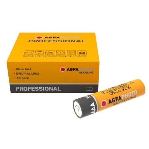 Pile AAA AgfaPhoto Professional pack de 10 - Alcaline, 1,5V