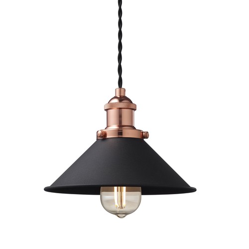 NEKSØ Hanglamp E27 in Koper/Zwart - Nielsen Light