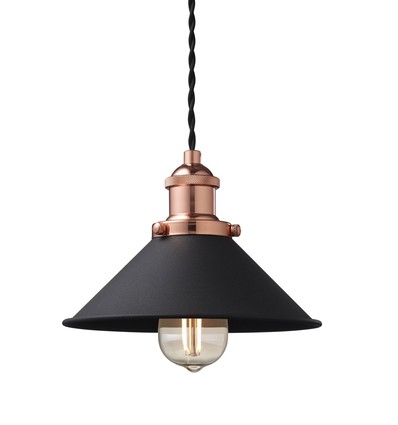 NEKSØ Hanglamp E27 in Koper/Zwart - Nielsen Light