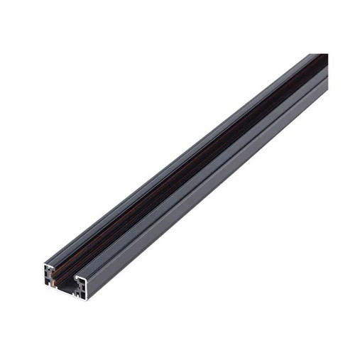 LEDlife rail de 1,5 m pour spots sur rail - Noir, monophasé, 1F3W, complet avec connexion et embout