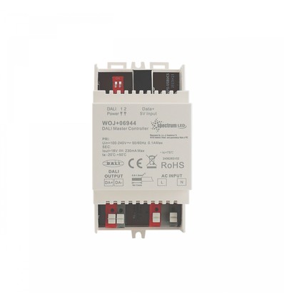 DIN Rail DALI Master Controller - DALI dimbaar, wit