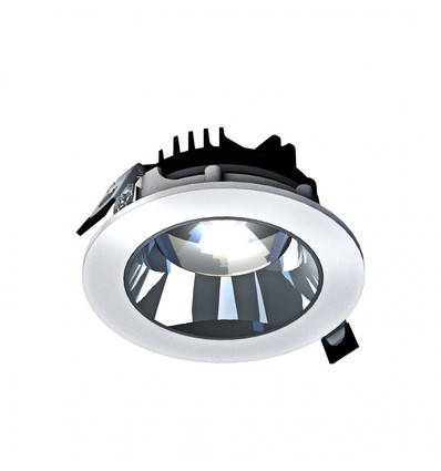 Model L Downlight 20W - inbouw, zonder lichtbron, verstelbare richting 30°, 160x70 mm, wit
