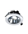 Modèle L Downlight 20W - encastré, sans source lumineuse, orientation réglable 30°, 160x70 mm, blanc