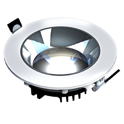 MODEL XL - Downlight encastré sans source lumineuse, orientation réglable 30W, 30° 220x70 mm blanc