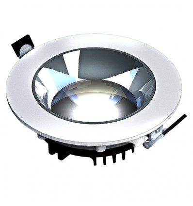 MODEL XL - Downlight encastré sans source lumineuse, orientation réglable 30W, 30° 220x70 mm blanc