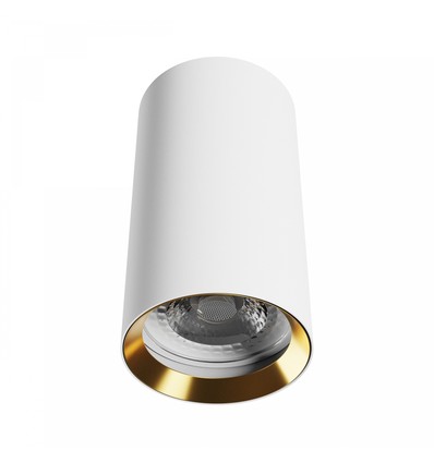 Chloe Variosa GU10 overflatemontert GU10 - 230V, IP20, 55x100mm, hvit / gull, rund, uten lyskilde