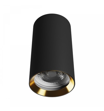 Chloe Variosa GU10 à montage en surface GU10 - 230V, IP20, 55x100mm, noir / or, rond, sans source lumineuse