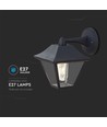 E27 Wandlamp - IP44 buiten, zwart, zonder lichtbron