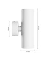 Squalla Variosa Tubo 2xGU10 - Wandlamp zonder lichtbron, 230V, IP20, 55x160x90mm, wit, rond
