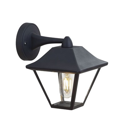 E27 Wandlamp - IP44 buiten, zwart, zonder lichtbron