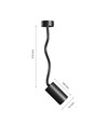 GU10 wandlamp met flexarm - Zwart, IP20