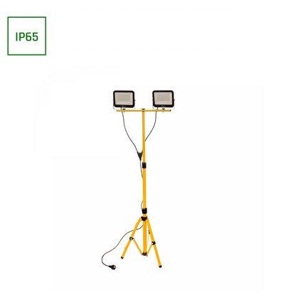 2x50W met statief - IP66, neutraal wit, werklampen, 110°, 210cm kabel