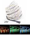 5m 12W/m RGB+CW LED-strip - 24V DC, IP65, 60 LED pr. meter