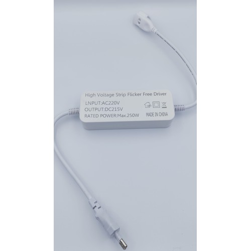 Stekker voor 230V LED-strip (Type X-2) - Flikkervrij, incl. eindkap, niet dimbaar, 230V