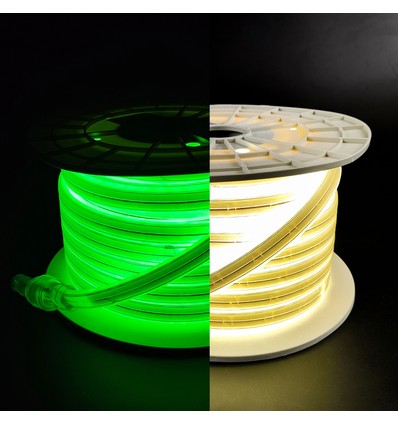 25m Zelflichtgevende werklamp 230V LED-strip - IP67, 180 LED/m, 11W/m, 1000 lm/m, 4000K