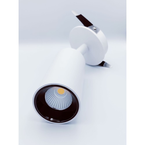 12W Ø8cm innfelt spot hvit RA90 - Hull: Ø7,5 cm, Mål: Ø8 cm, Osram LED