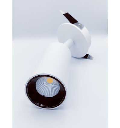 12W Ø8cm infälld spotlight vit RA90 - Hål: Ø7,5 cm, Mått: Ø8 cm, Osram LED