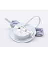 Spot de meuble 2,5W Ø6,8cm Cabi68 RA91 - 12V DC, Perçage : Ø5,5 cm, Dimensions : Ø6,8 cm, Blanc mat