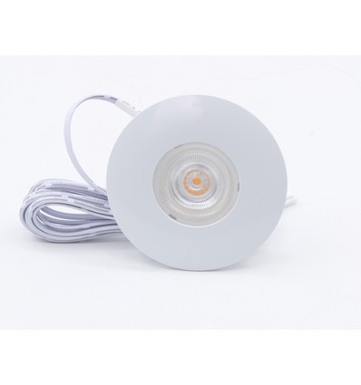 2,5W Ø6,8cm Cabi68 meubelspot RA91 - 12V DC, Zaagmaat: Ø5,5 cm, Afmetingen: Ø6,8 cm, Mat wit