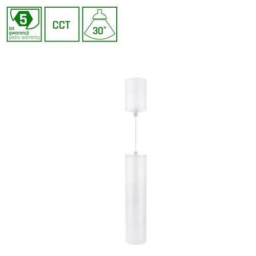 Hangit M 11W - Multirichtings CCT 230V 30° IP20 74x300Basis 80x110 Wit, Verstelbare Hoogte