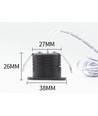2W Ø3,8cm Focu38 möbelspotlight infälld RA92 - 12V DC, Hål: Ø3,5 cm, Mått: Ø3,8 cm, Svart