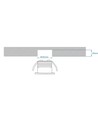 2W Ø3,8cm Focu38 møbelspot indbygning RA92 - 12V DC, Hul: Ø3,5 cm, Mål: Ø3,8 cm, Sort