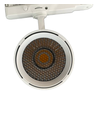 Spot sur rail triphasé 30W dimmable RA90 - Luminosité réglable, blanc, avec grille nid d'abeille