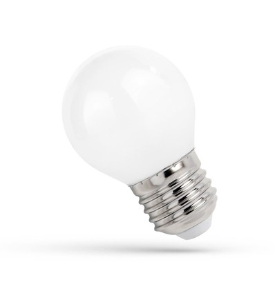Ampoule LED E27 1W - G45, verre dépoli