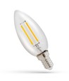 Ampoule LED flamme E14 1W - C35, filament, verre clair