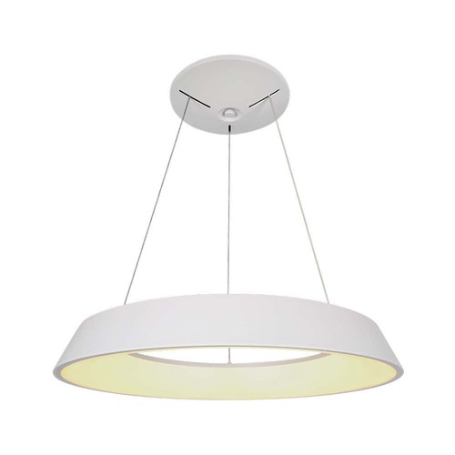 Lustre design LED 48W dimmable - Blanc, lumière douce, blanc chaud