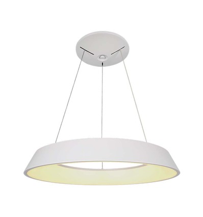 Lustre design LED 48W dimmable - Blanc, lumière douce, blanc chaud