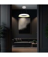 Lustre design LED 48W dimmable - Blanc, lumière douce, blanc chaud