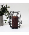 Bougie LED 12,5cm, effet fondu, effet flamme - Ø7,5cm, bordeaux