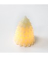 Bougie LED pour sapin de Noël, effet flamme clignotante, blanc - Hauteur 9,5 cm, Ø7 cm, véritable cire