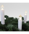 10-pack LED kerstlichtjes inclusief afstandsbediening - Batterij, timerfunctie, draadloos, houder voor kerstboom