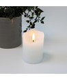 Bougie LED 10cm de haut, effet flamme, blanc - Ø7,5cm, 10cm de haut, fonctionne avec télécommande, minuterie, véritable cire