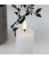 Bougie LED 10cm de haut, effet flamme, blanc - Ø5cm, 10cm de haut, fonctionne avec télécommande, minuterie, véritable cire
