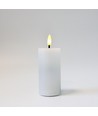 Bougie LED 10cm de haut, effet flamme, blanc - Ø5cm, 10cm de haut, fonctionne avec télécommande, minuterie, véritable cire