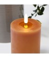 Bougie LED 10cm, effet fondu, effet flamme - Ø7,5cm, marron