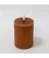 Bougie LED 10cm, effet fondu, effet flamme - Ø7,5cm, marron