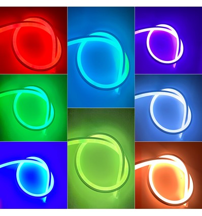 12W par mètre RGB 16x16 Neon Flex LED - 230V, IP67